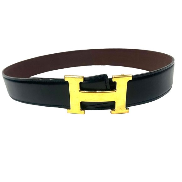 HERMES Constance: Black/Brown Reversible Belt #1666 - Picture 2 of 7